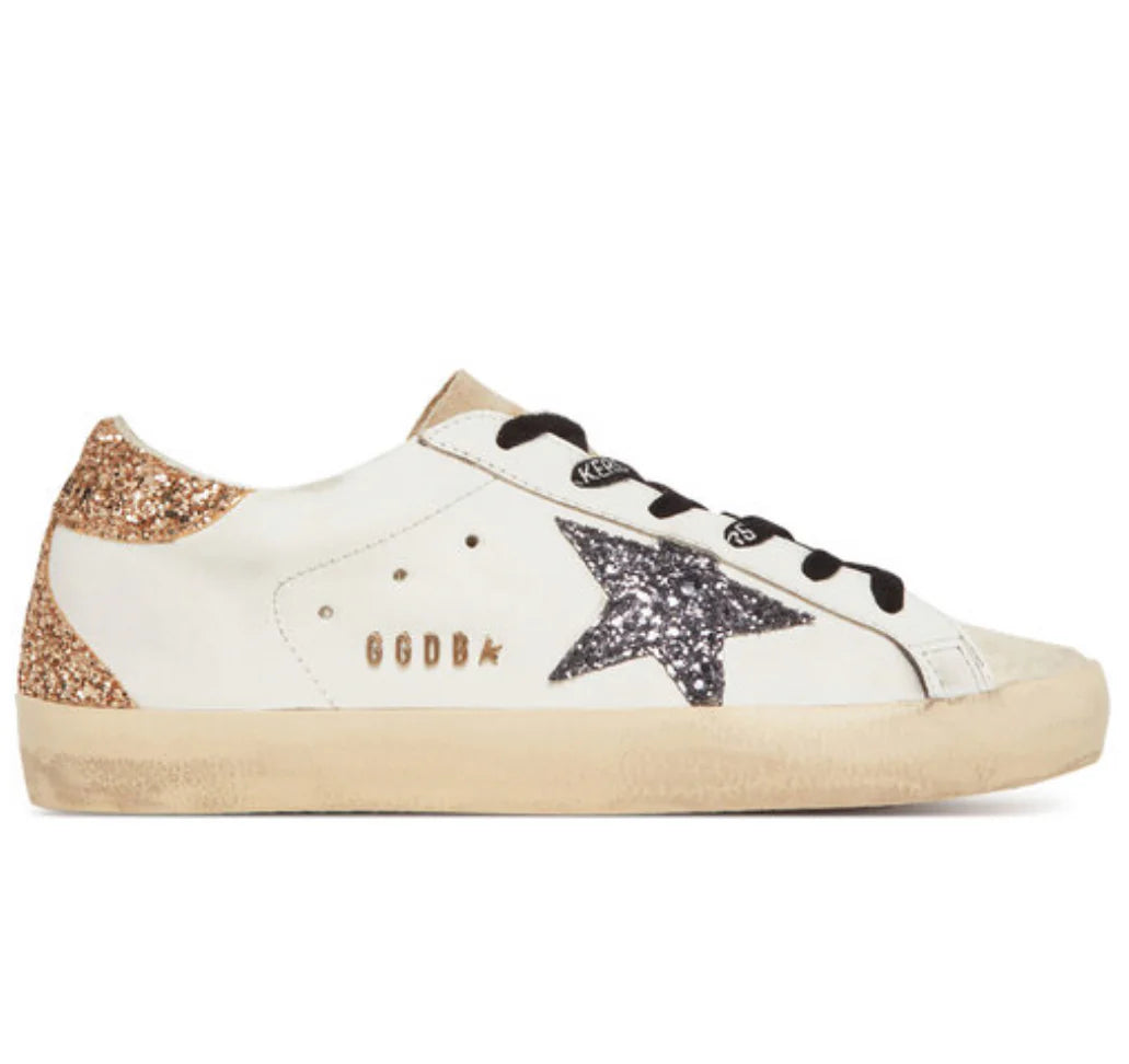 Golden Goose White Gold Rose Glitter
