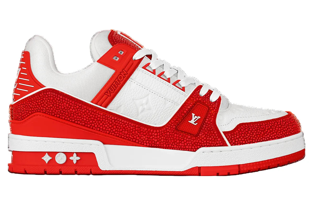 Louis Vuitton Trainers Red Glitter