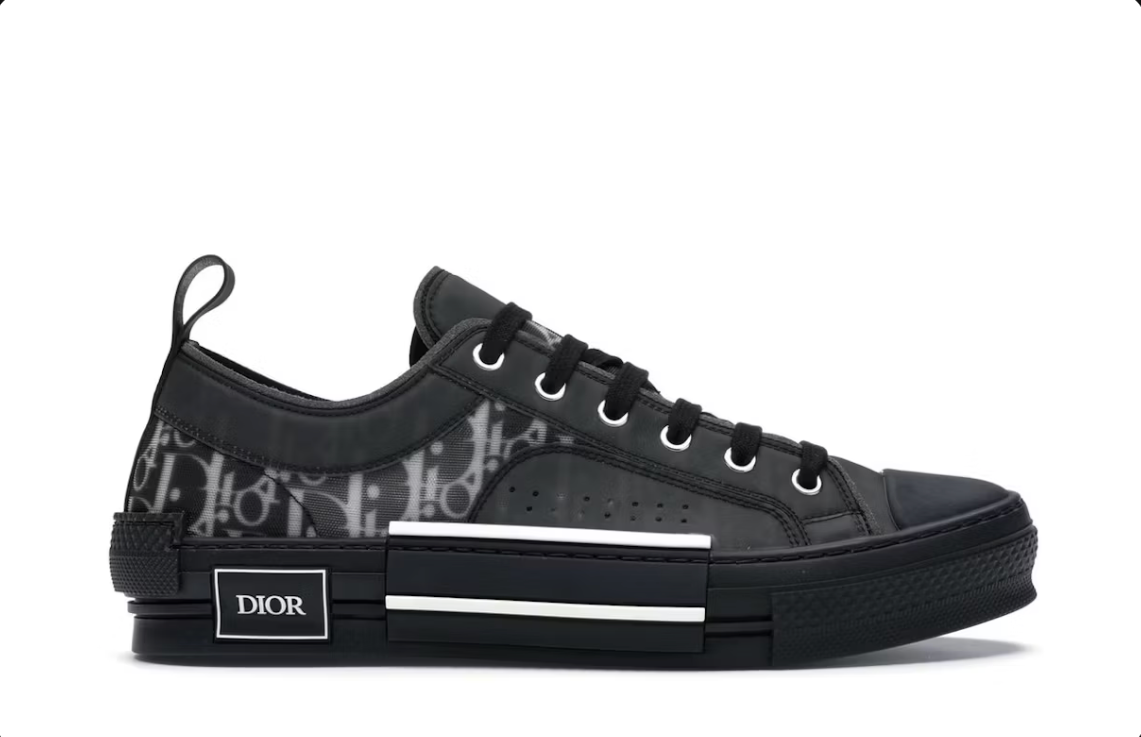 Dior B23 Low Top Canvas Oblique Black
