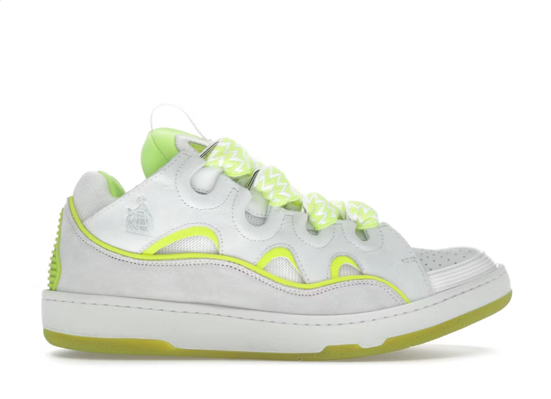 Lanvin Curb Sneaker White Fluo Yellow
