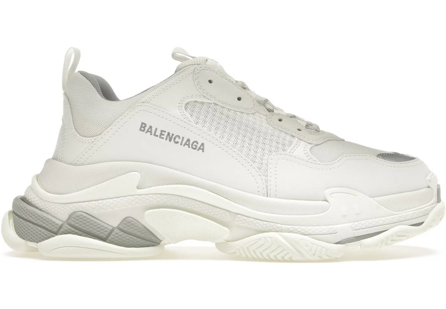 Balenciaga Triple S White Silver