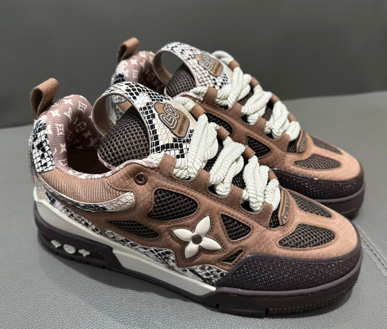 Louis Vuitton Brown Python Sneaker