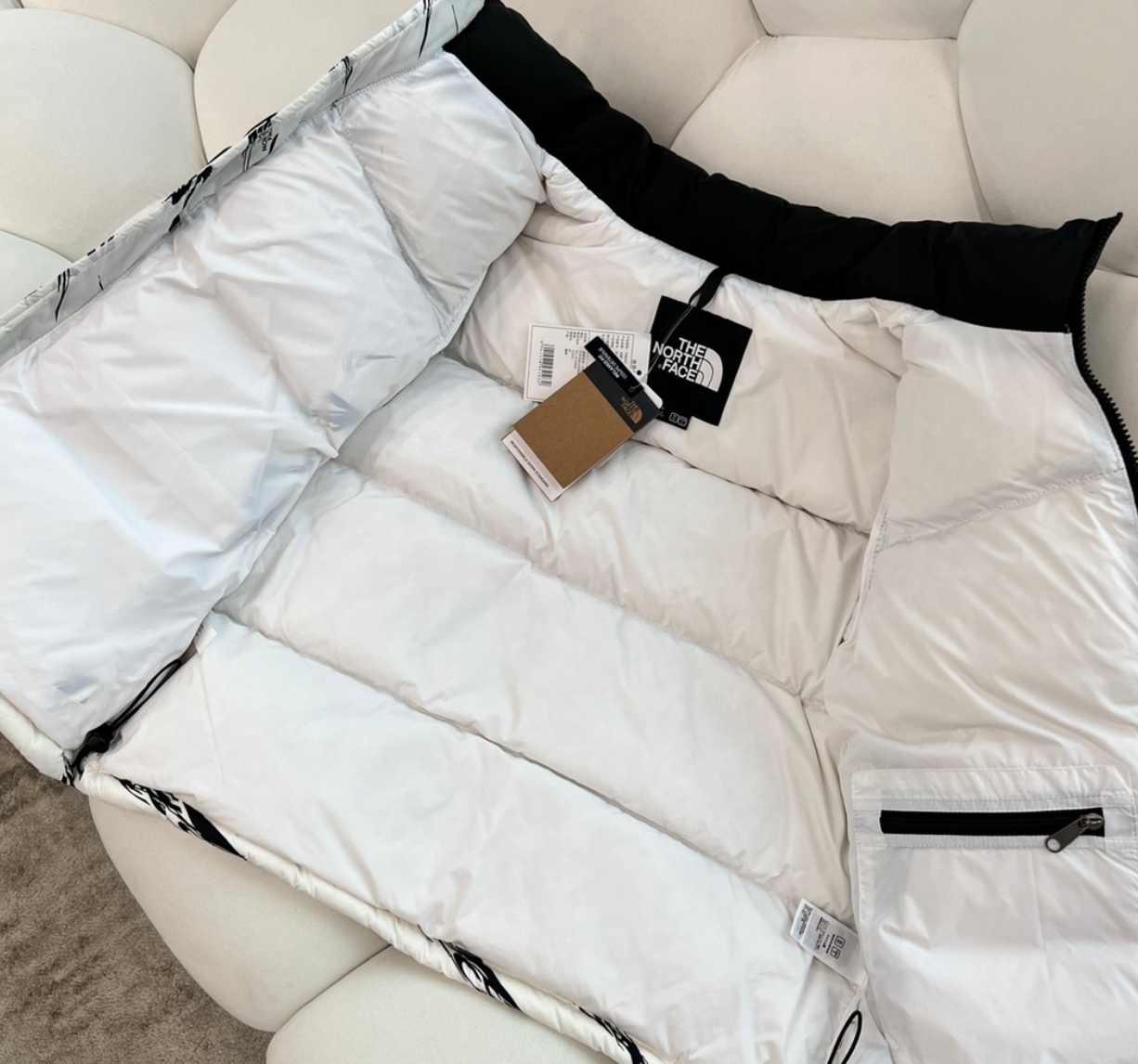 The North Face jakna bijelo crna