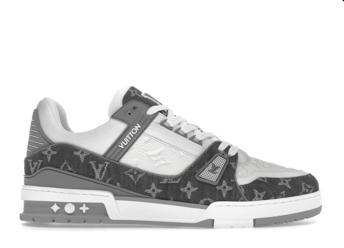 Louis Vuitton Trainer Monogram Denim Grey White