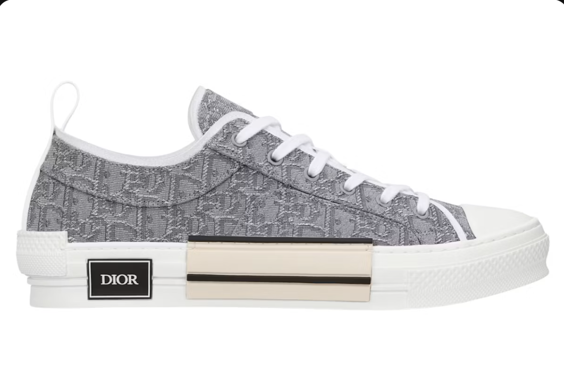 Dior B23 Low Top Ruthenium Metallic Thread Dior Oblique Jacquard