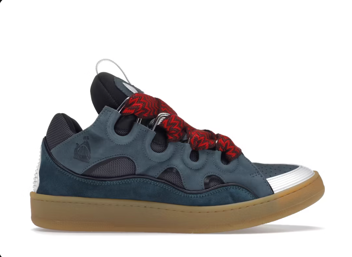 Lanvin Leather Curb Blue Grey