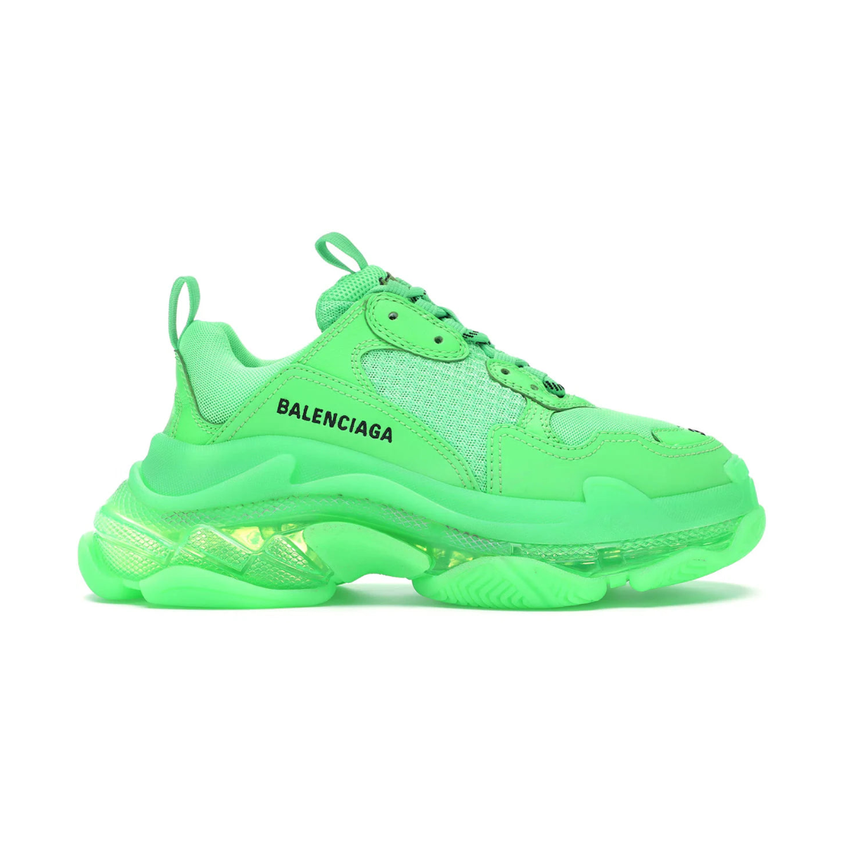 Balenciaga Triple S Neon Green (Clear Sole)
