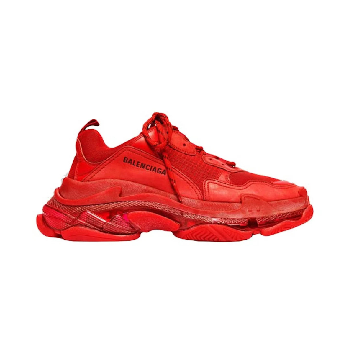 Balenciaga Triple S Red (Clear Sole)
