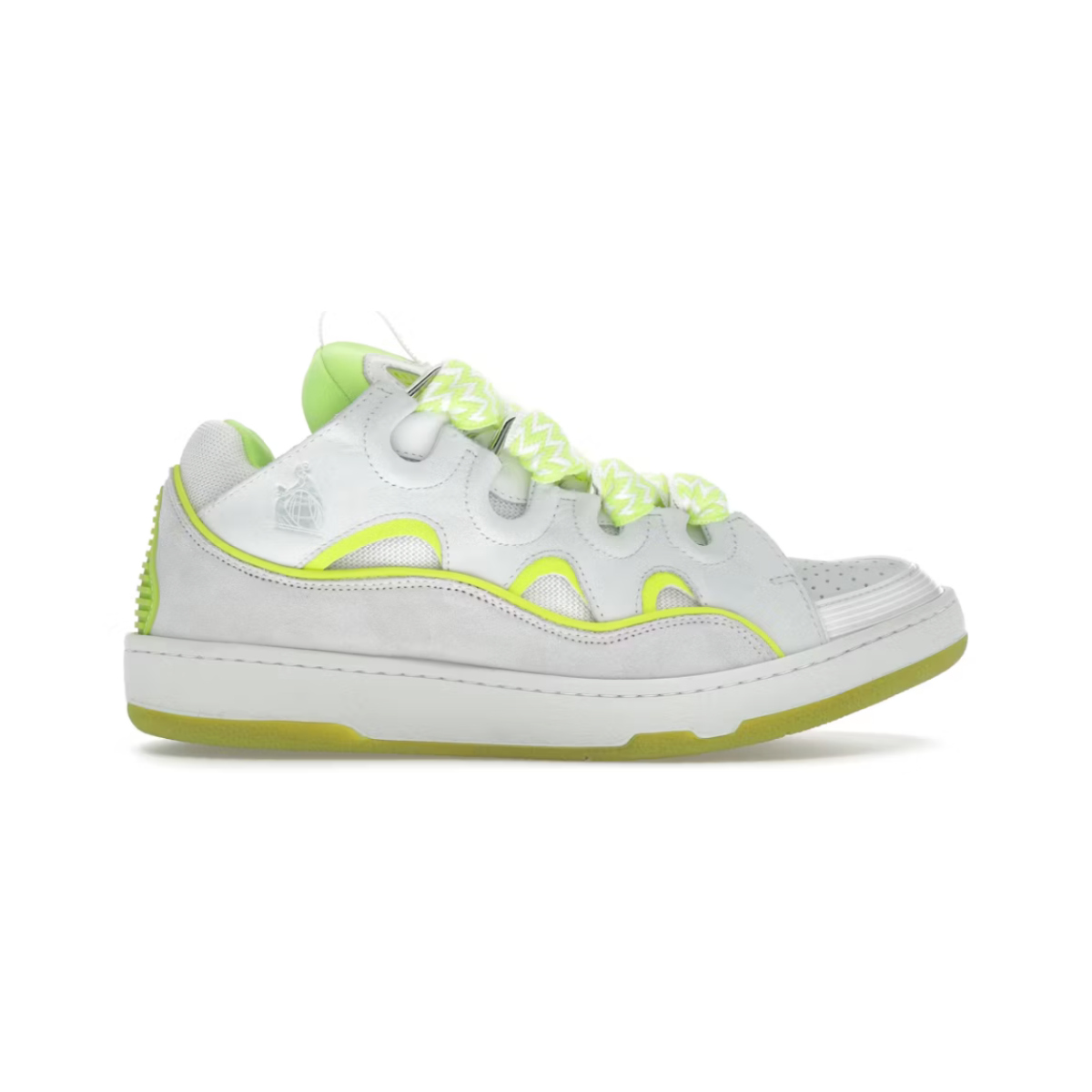 Lanvin Curb Sneaker White Fluo Yellow