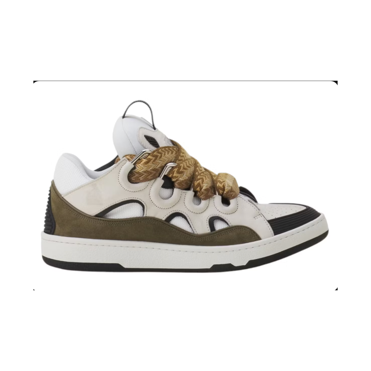 Lanvin Leather Curb Blanc Kaki