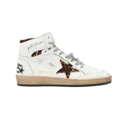 Golden Goose White Leopard High