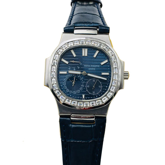 Patek Philippe Nautilus Black Blue Diamonds Men