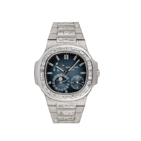 Patek Philippe Nautilus 5712/1A 40mm Custom Full Moissanite Baguette HongKong