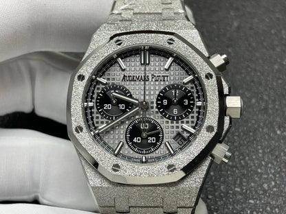 Audemars Piguet Royal Oak Chronograph 41 Frosted White Gold - Grey Dial