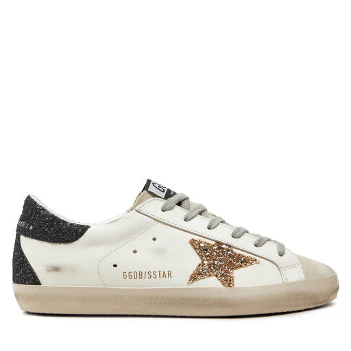 Golden Goose White Black Red Glitter