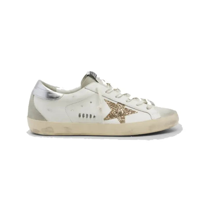 Golden Goose White Silver Red Glitter