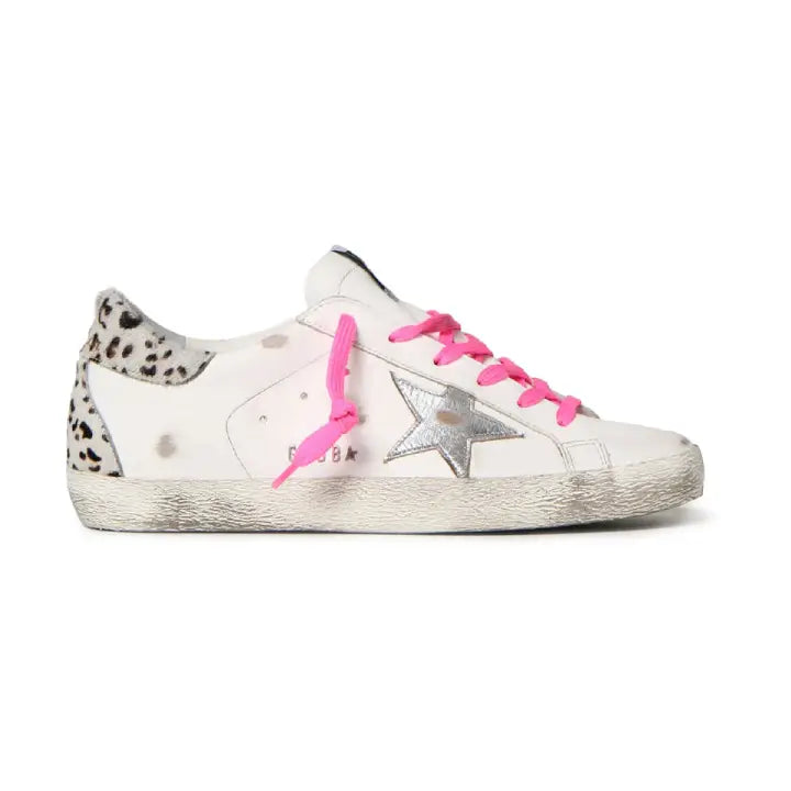 Golden Goose White Silver Pink Leopard