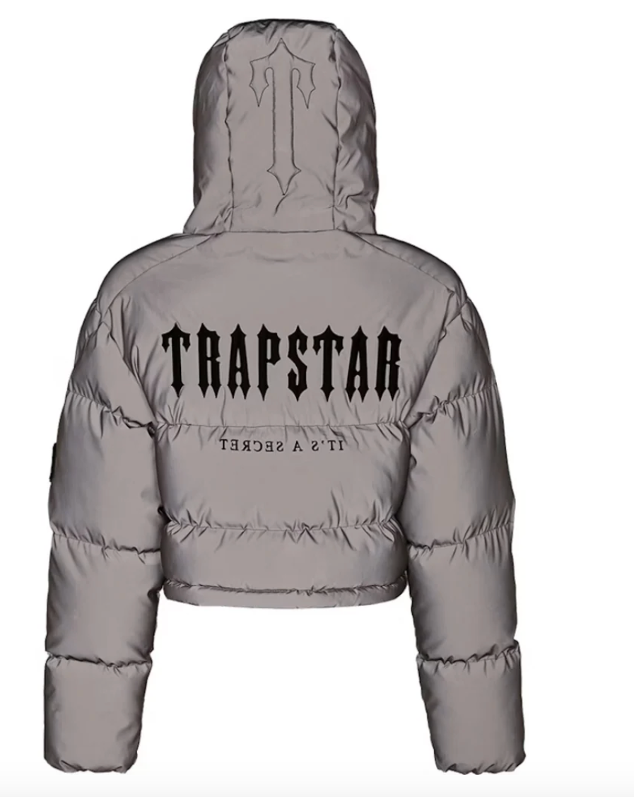 Women Decoded Hooded Grey Reflective Puffer 2.0