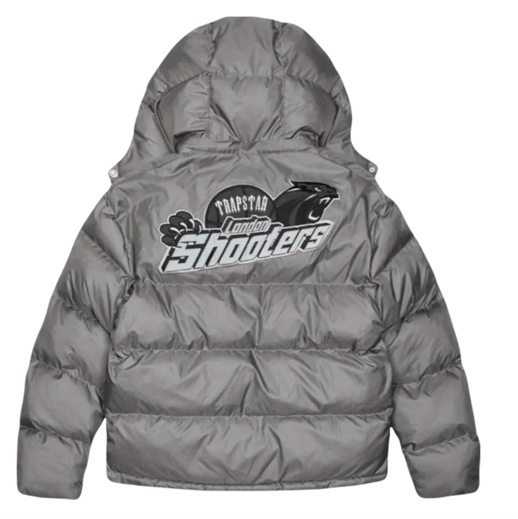Shooters Hooded Grey Reflective Puffer