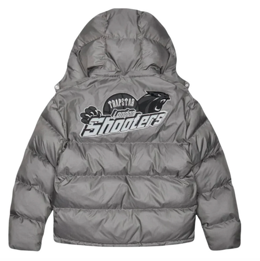 Shooters Hooded Grey Reflective Puffer