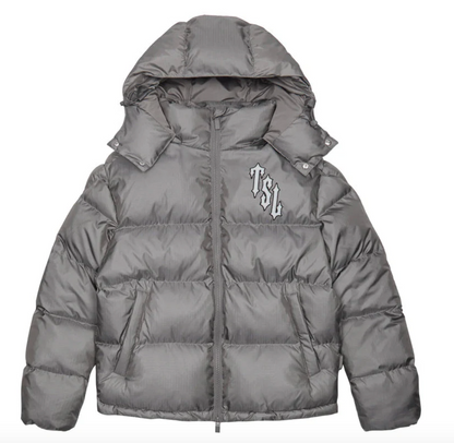 Shooters Hooded Grey Reflective Puffer