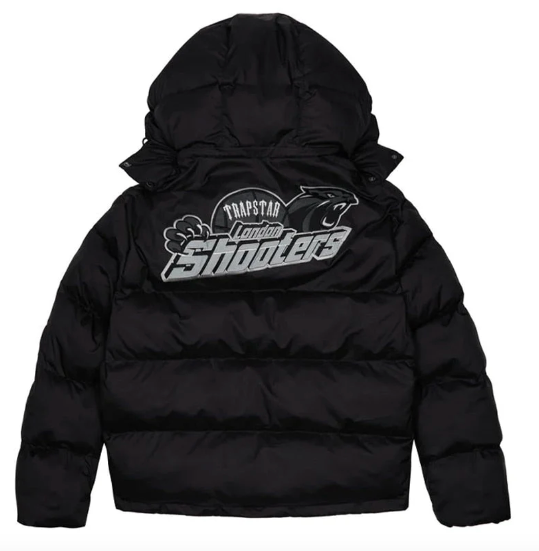 Shooters Hooded Black Reflective Puffer