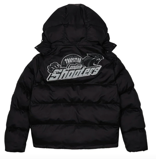 Shooters Hooded Black Reflective Puffer