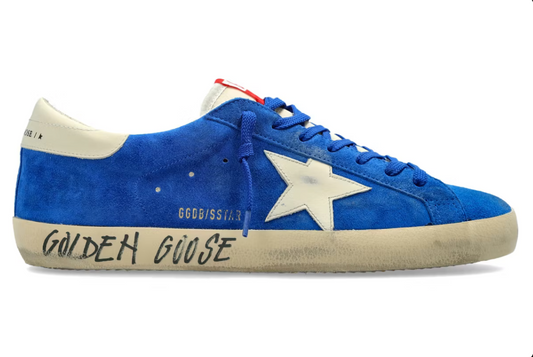 Golden Goose Super-Star Dark Blue Beige White