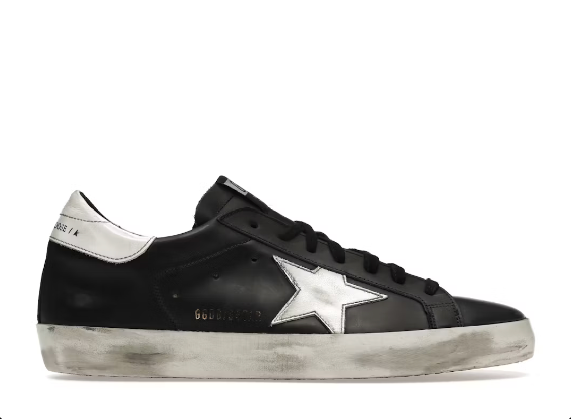 Golden Goose Super-Star Black White Leather