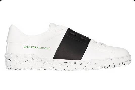 Valentino Garavani Open for a Change White Black Band Green White