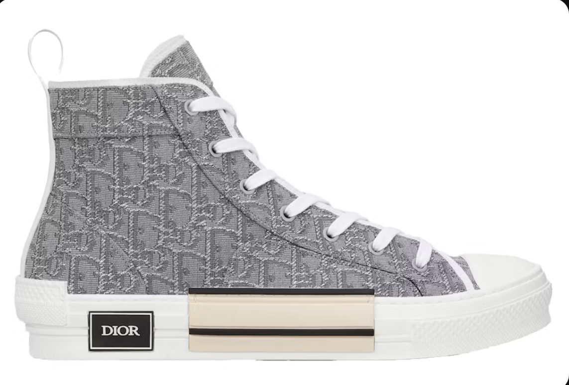 Dior B23 High-Top Ruthenium-Colored Oblique Jacquard