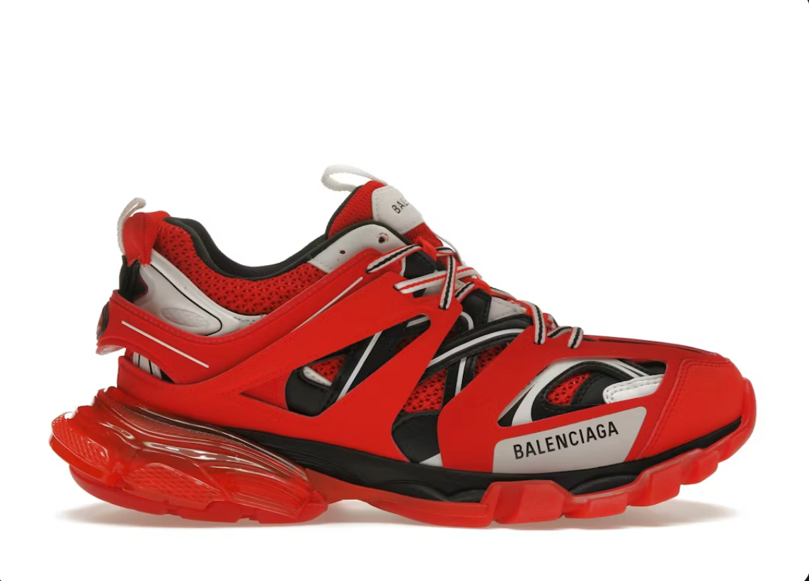 Balenciaga Track Clear Sole Red