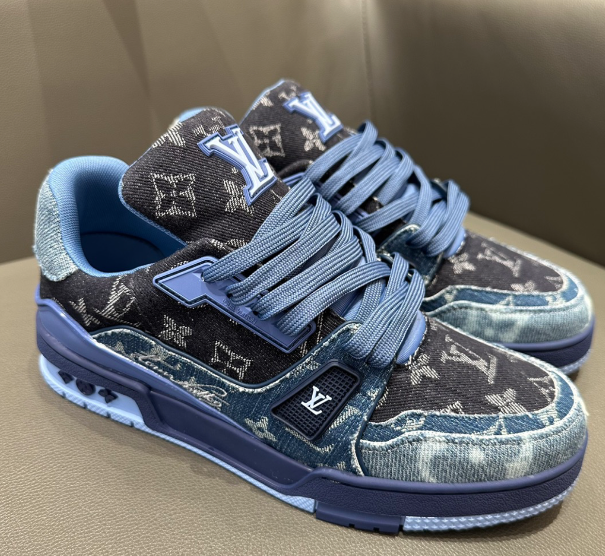 Louis Vuitton Blue Patchwork Monogram