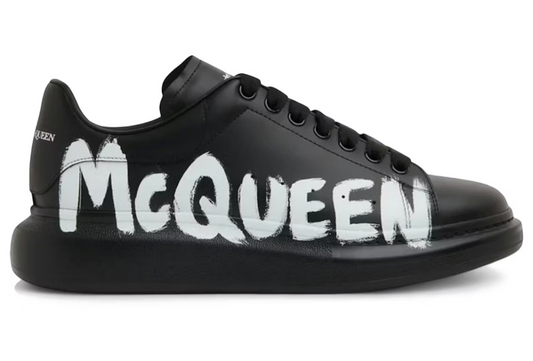 Alexander McQueen Oversized Graffiti Black White