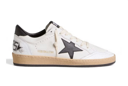 Golden Goose Ball-Star Low White Nappa Black Star