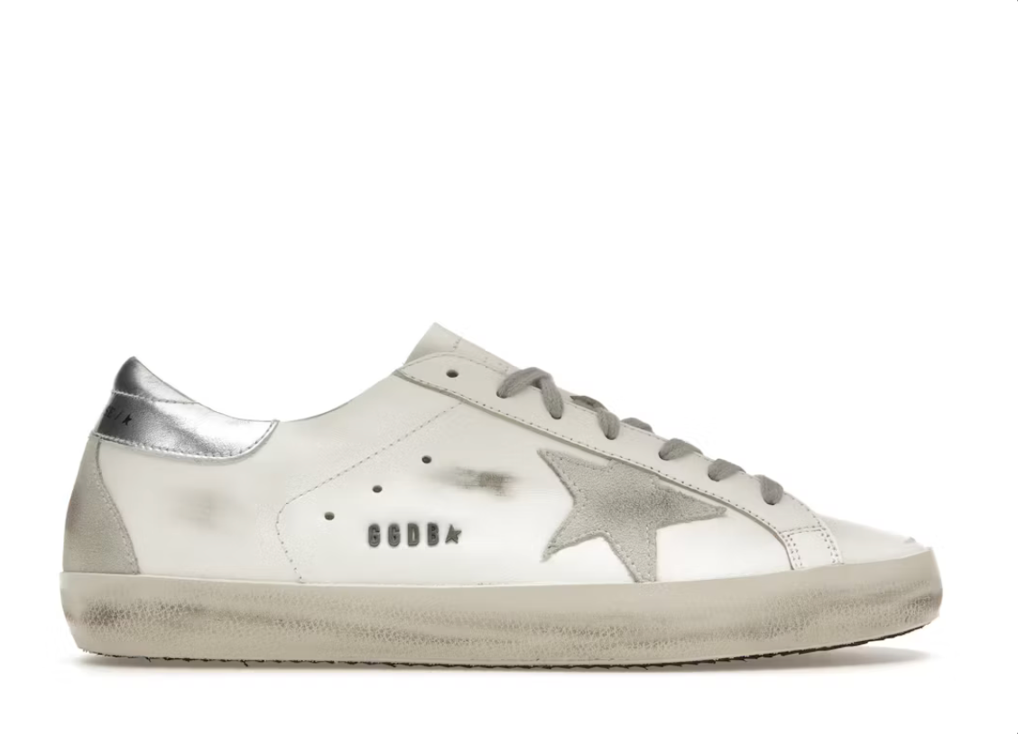Golden Goose Super-Star White Silver
