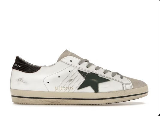 Golden Goose Super-Star White Seedpearl Green