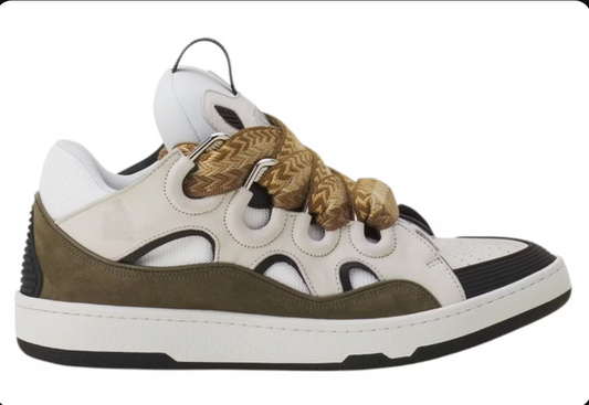 Lanvin Leather Curb Blanc Kaki