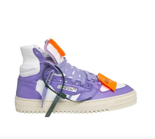 Off White High Leather White Purple