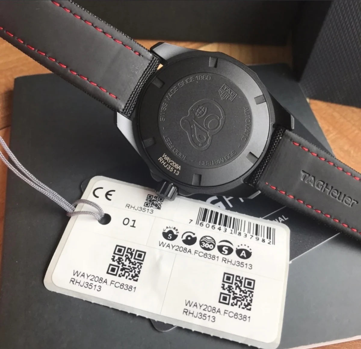 Tag Heuer Aquaracer Caliber 5 Black Dial Black Nylon Strap