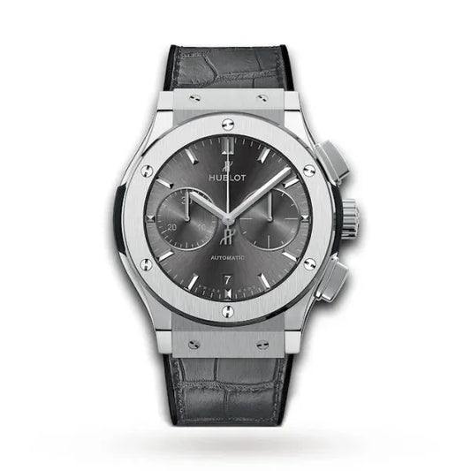 Hublot Classic Fusion Men Automatic Grey Alligator Watch 521.NX.7071.LR