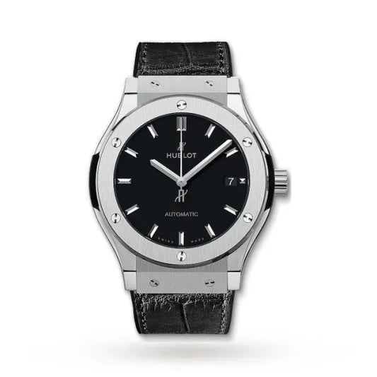 Hublot Classic Fusion Men Automatic Black Alligator Watch 565.NX.1171.LR