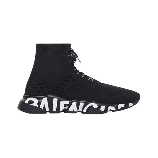 Balenciaga Speed Lace Up Graffiti Recycled Knit