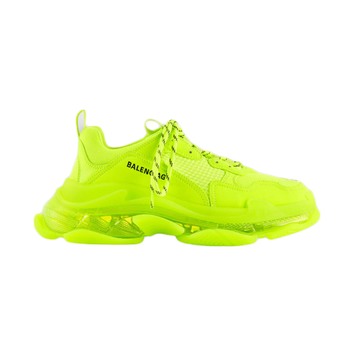 Balenciaga Triple S Fluo Yellow (Clear Sole)