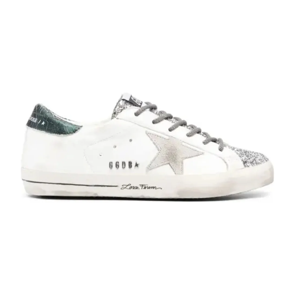 Golden Goose Love Forever White Silver