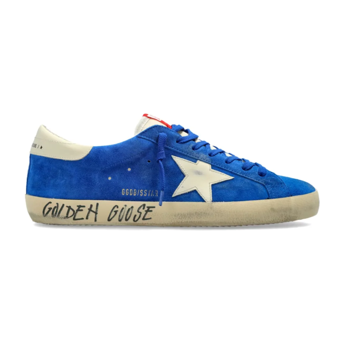 Golden Goose Super-Star Dark Blue Beige White