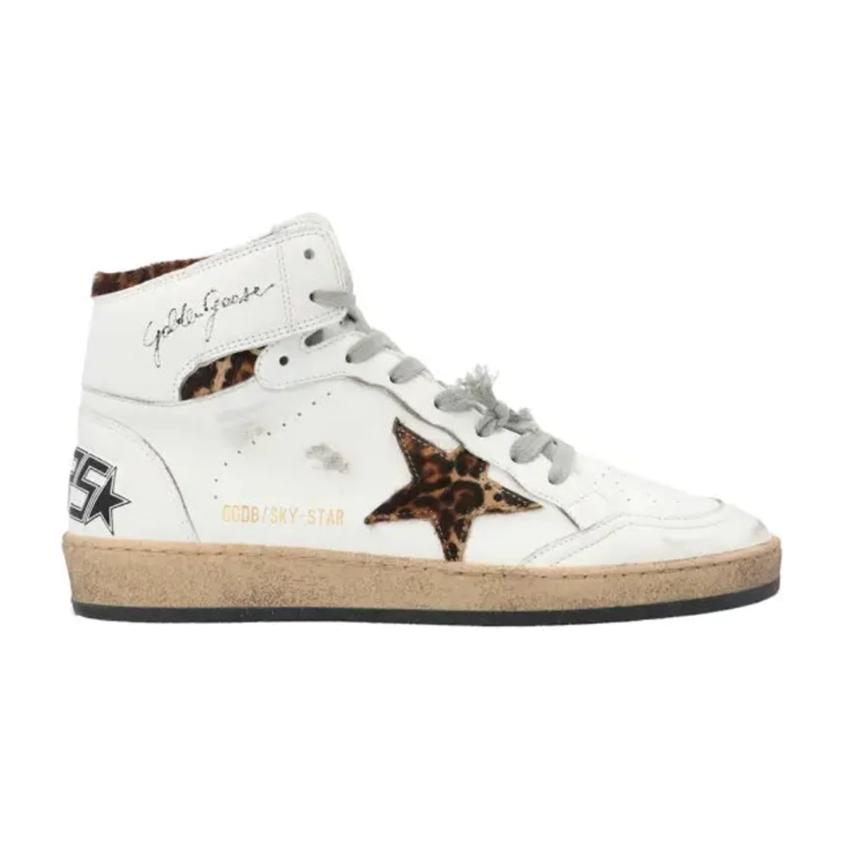 Golden Goose White Leopard High