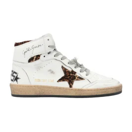 Golden Goose White Leopard High