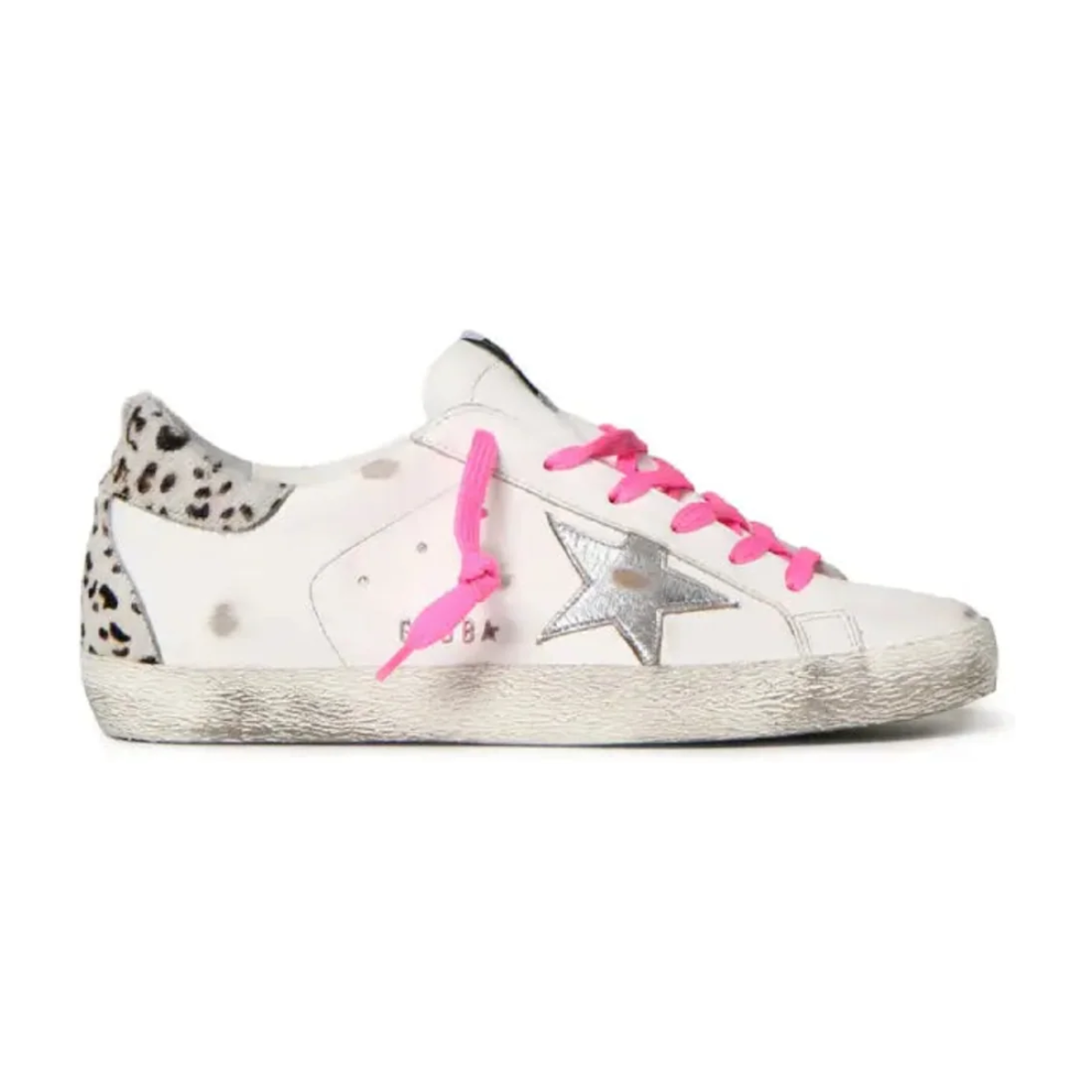 Golden Goose White Silver Pink Leopard