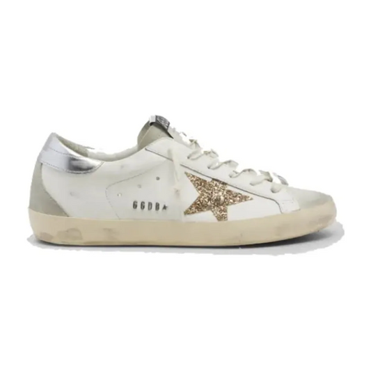 Golden Goose White Silver Red Glitter